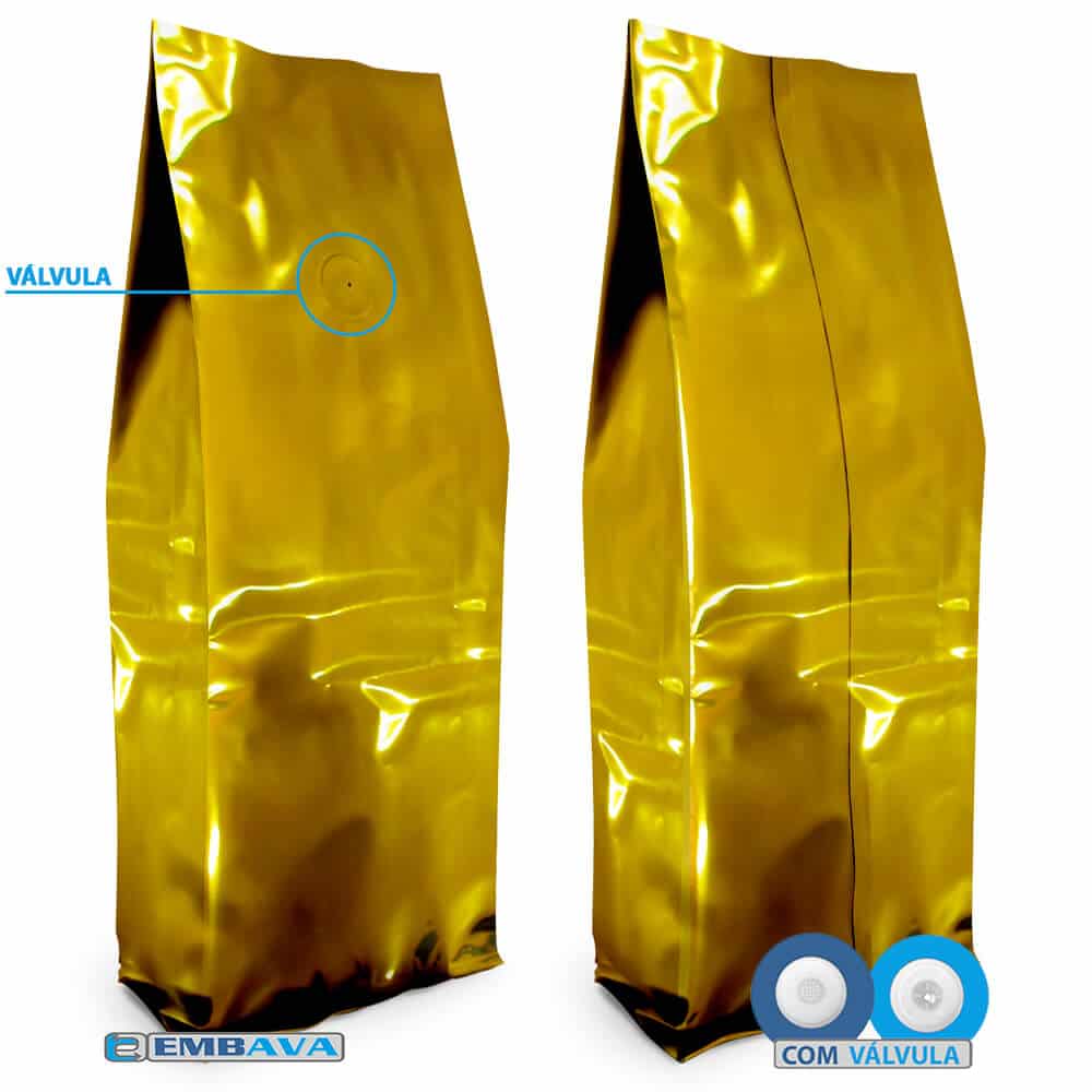 Embalagem para Café Sanfona Cor Dourada 250g, 500g e 1kg - Imagem 7