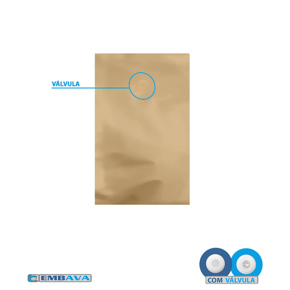 Embalagem para Café Sanfona Cor Bege Fosco 250g e 500g - Imagem 6