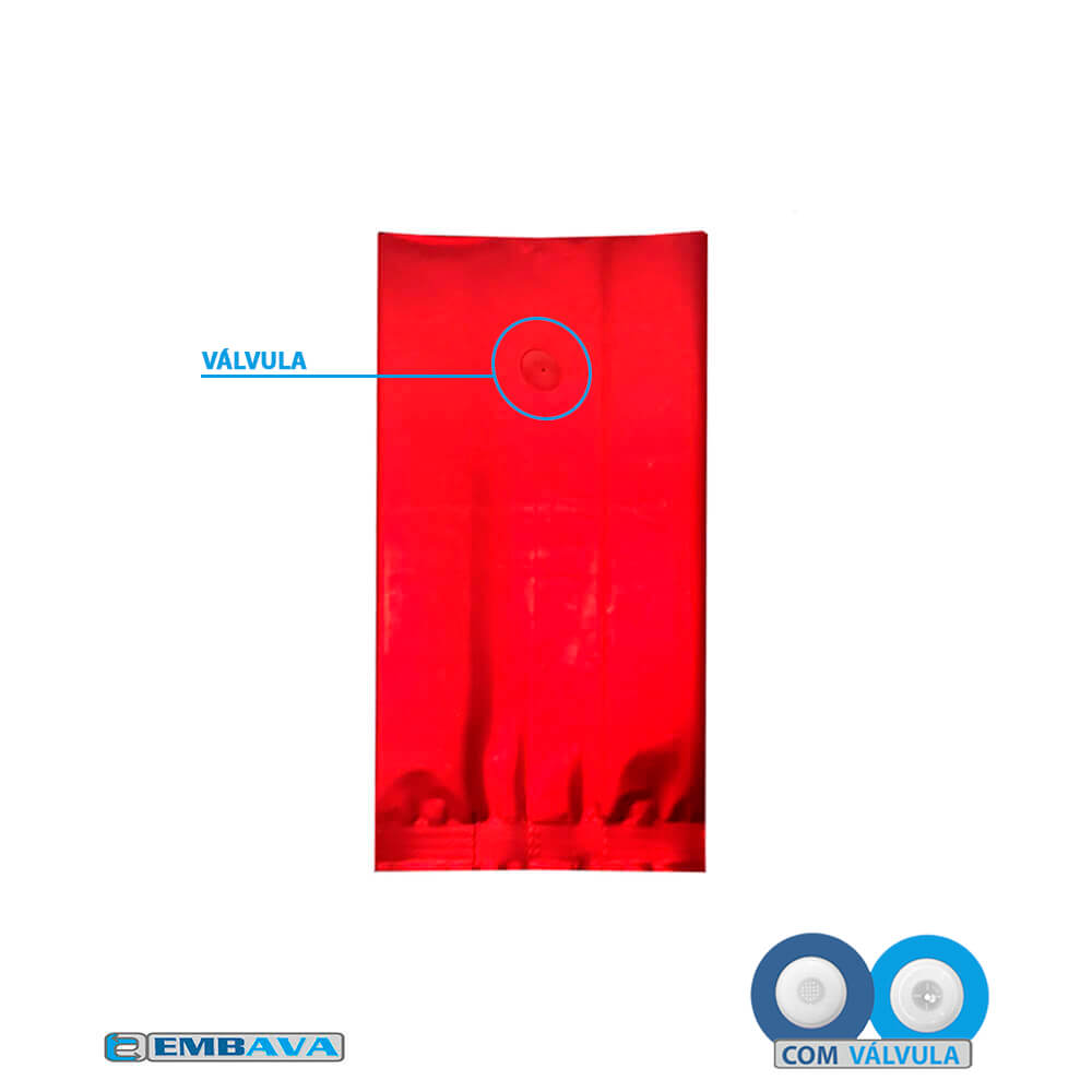 Embalagem para Café Sanfona Cor Vermelho Fosco 250g e 500g - Imagem 10
