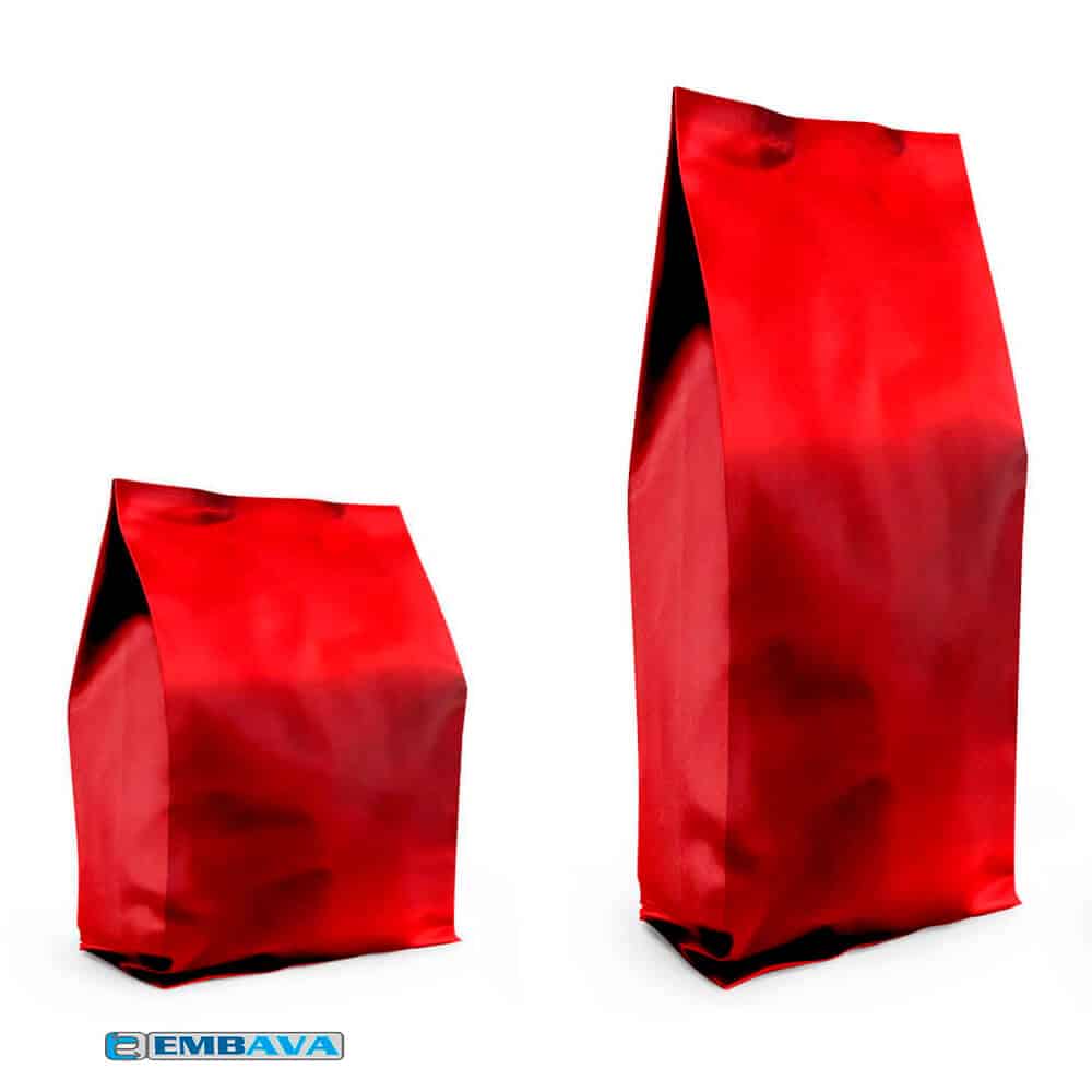 Embalagem para Café Sanfona Cor Vermelho Fosco 250g e 500g